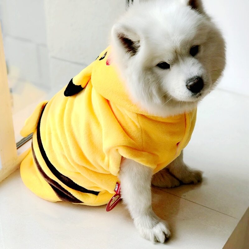 Pikachu PLUSH Dog and Cat Clothes & Costumes For Pets – WeeboPets.com